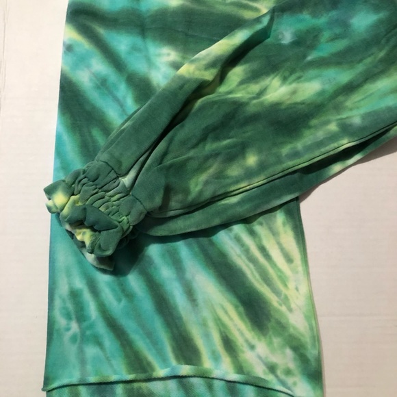 SCOOP Womens Smocked Cuff Lightweight Sweatshirt Size large 12-14 Tie Dye New - Picture 4 of 6